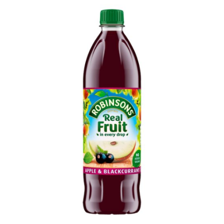 Robinsons Apple Blackcurrant No Added Sugar 1L