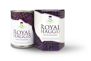 Royal Haggis with Venison, in a skin in a tin 410g at Brittain's ...
